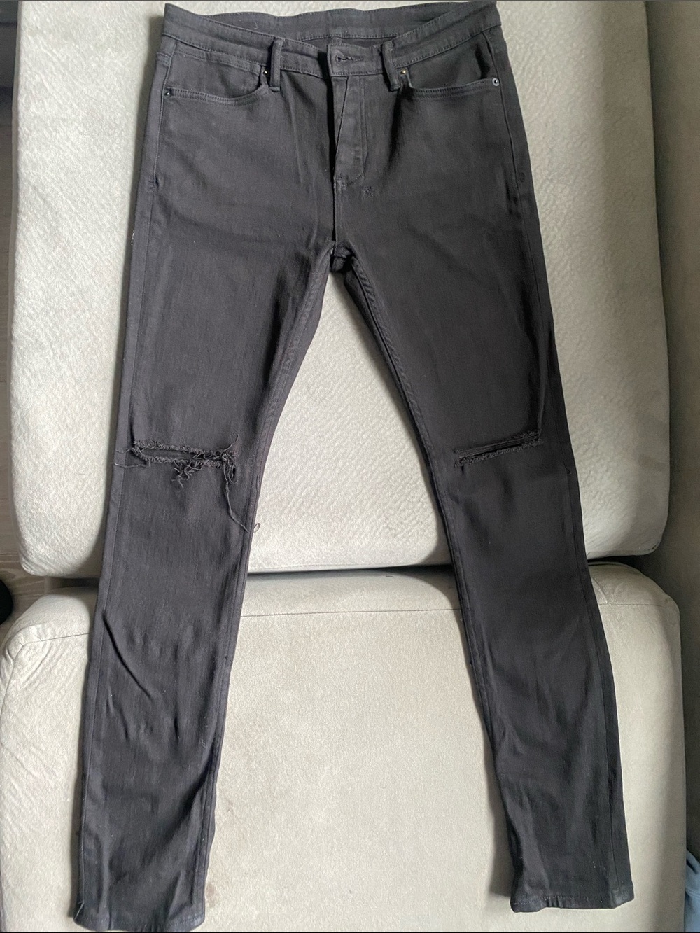 Ksubi Men's Skinny Black Distressed Jeans